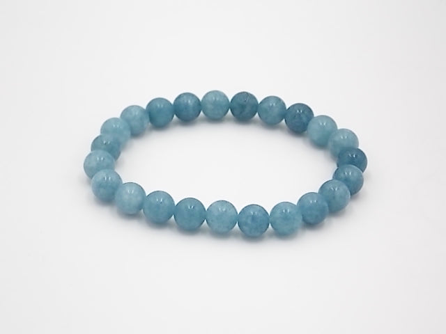 Pulsera de piedra natural de Cuarzo azul de 8mm