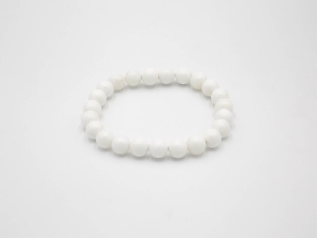 Pulsera de piedra natural de Tridacna de 8mm