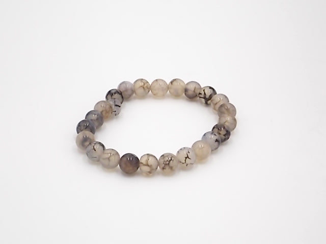 Pulsera de piedra natural de Ágata araña de 8mm