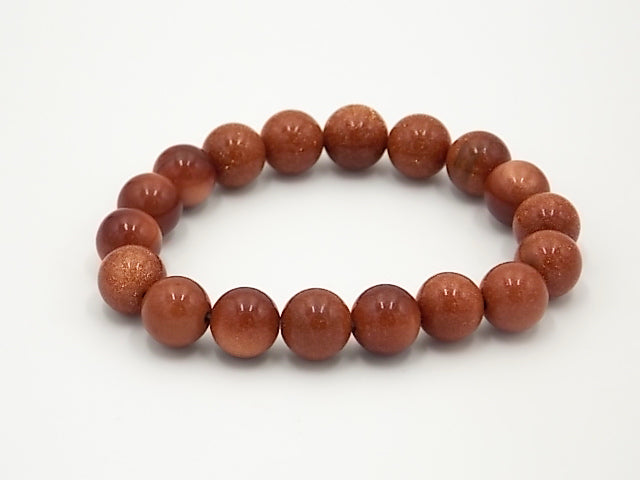 Pulsera de piedra natural de Venturina dorada de 10mm