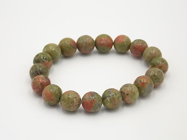Pulsera de piedra natural de Unakita de 10mm