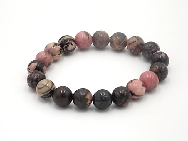 Pulsera de piedra natural de Rodonita de 10mm