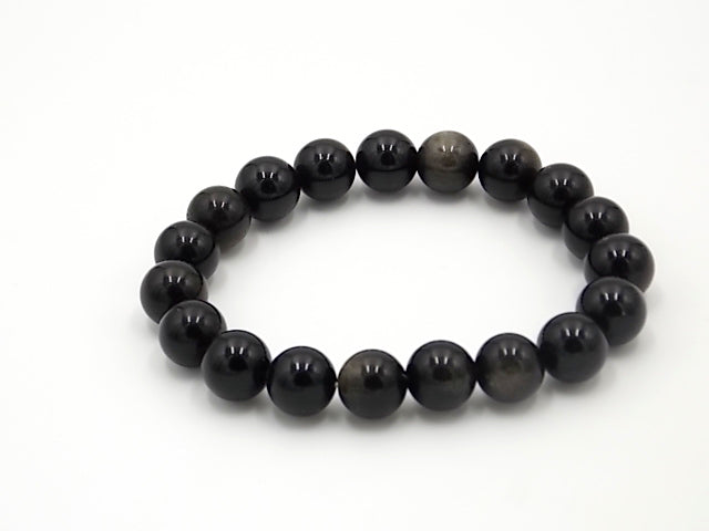 Pulsera de piedra natural de Ágata negra de 10mm