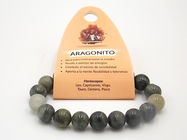 Pulsera de piedra natural de Aragonito de 10mm