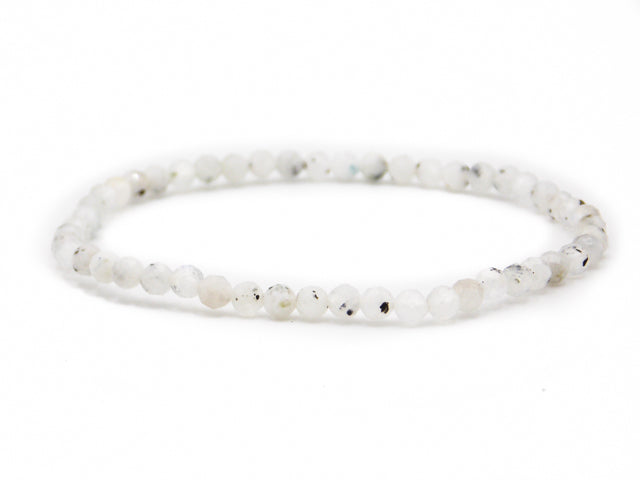 Pulsera de Piedra luna facetado de aprox. 3mm