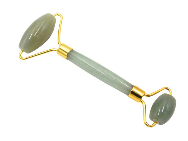 Masajeador dorado de piedra natural de Venturina verde