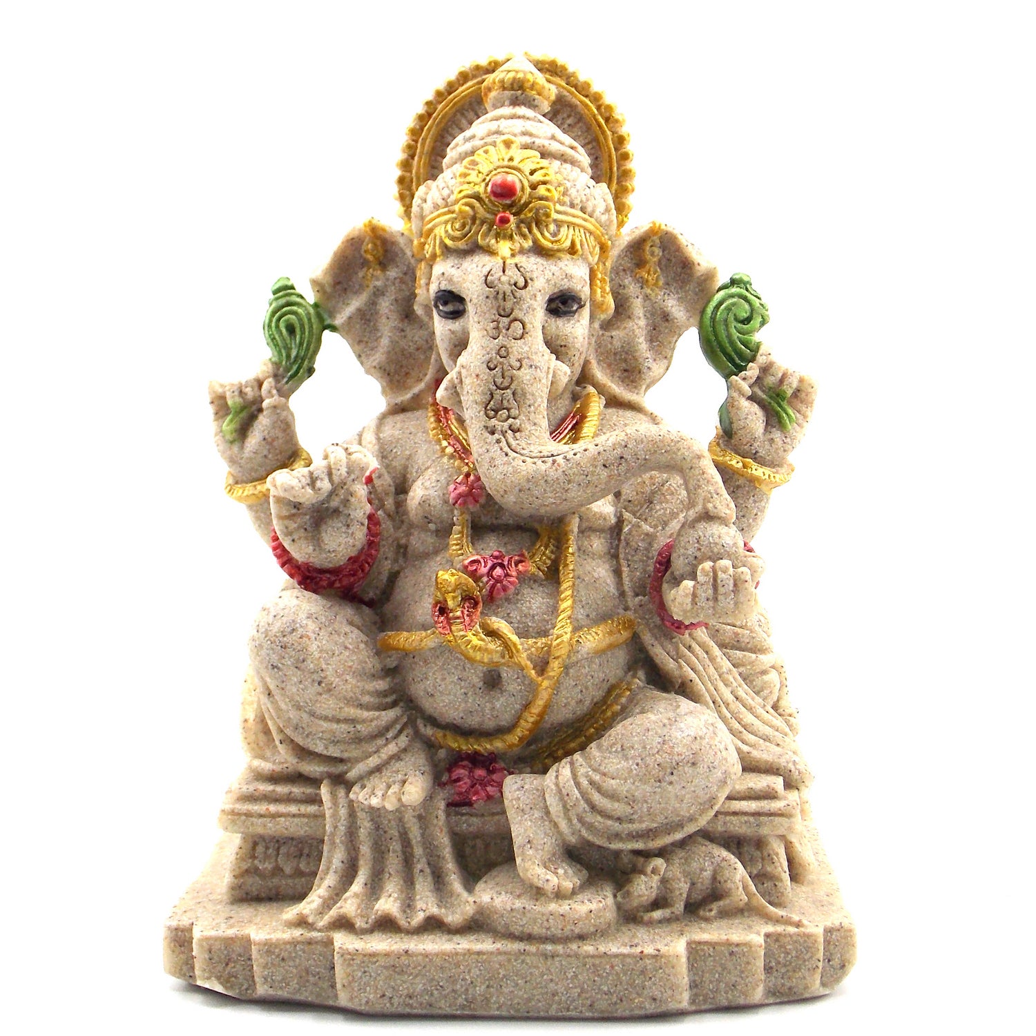 Figura de Ganesha hecho con resina. Tamaño: 13,5x8x10cm