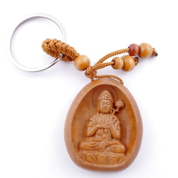 Llavero De Madera De Buda