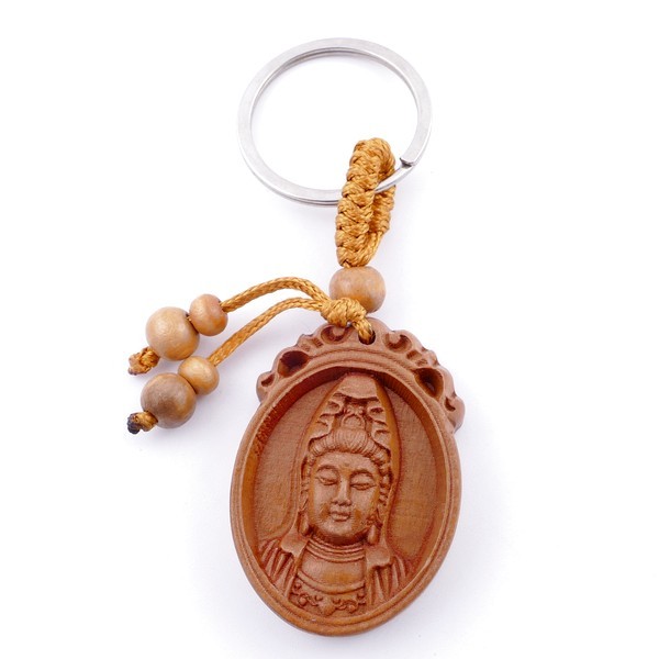 Llavero De Madera De Quan Yin