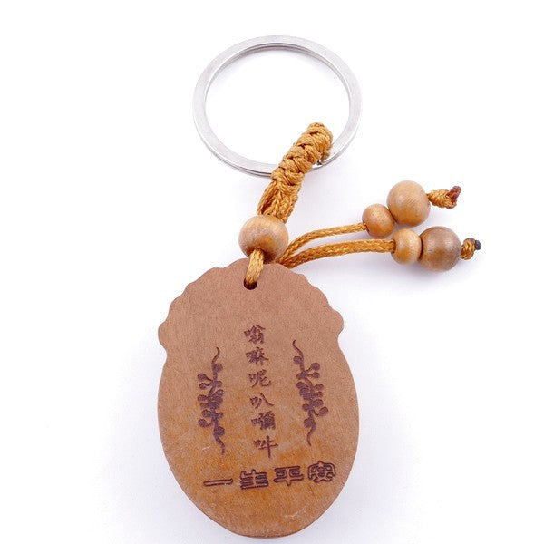 Llavero De Madera De Quan Yin