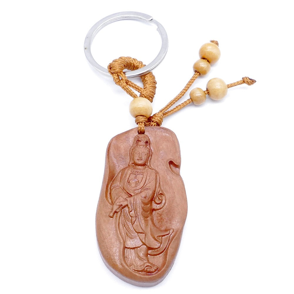 Llavero De Madera De Quan Yin