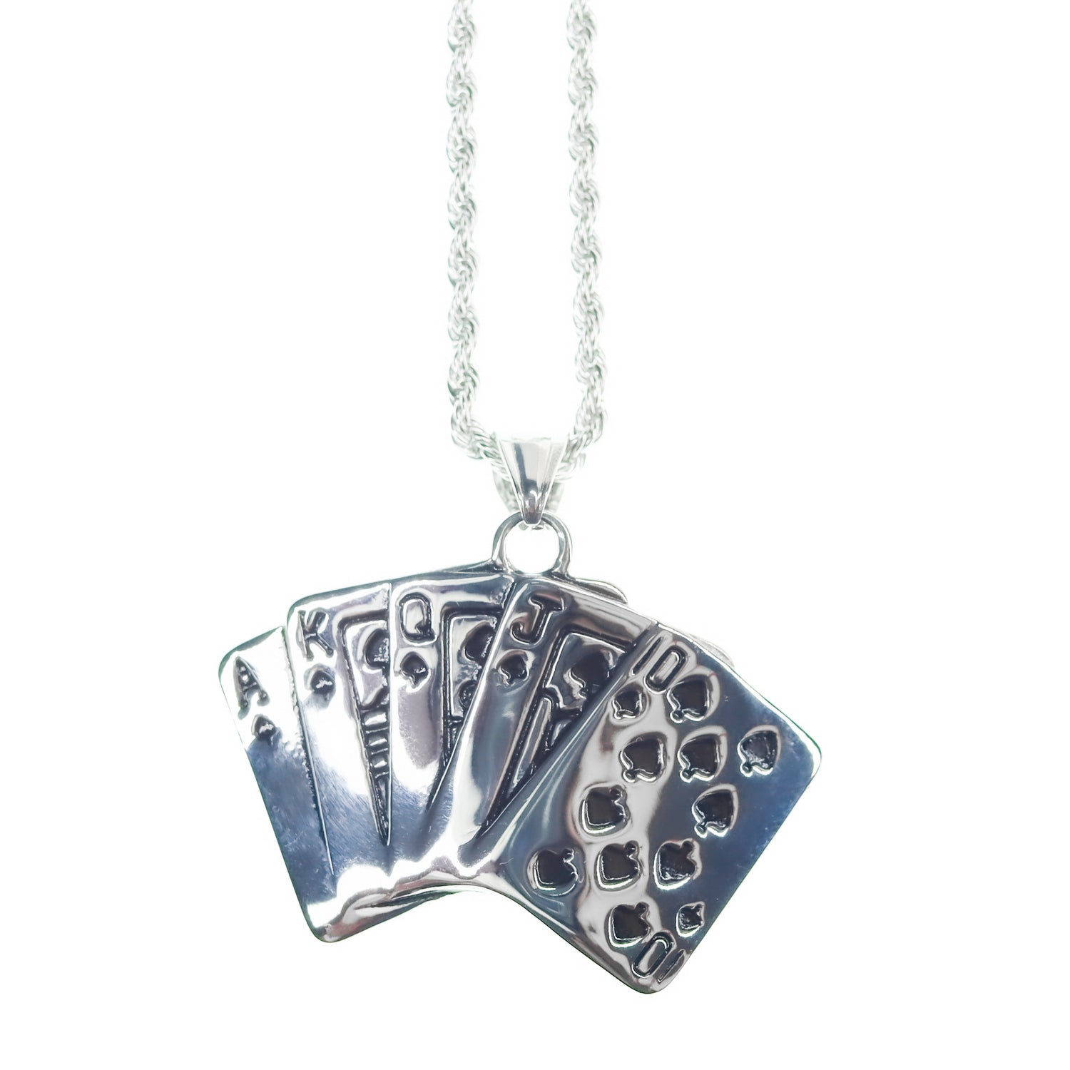 Colgante de acero inoxidable de Baraja de cartas
