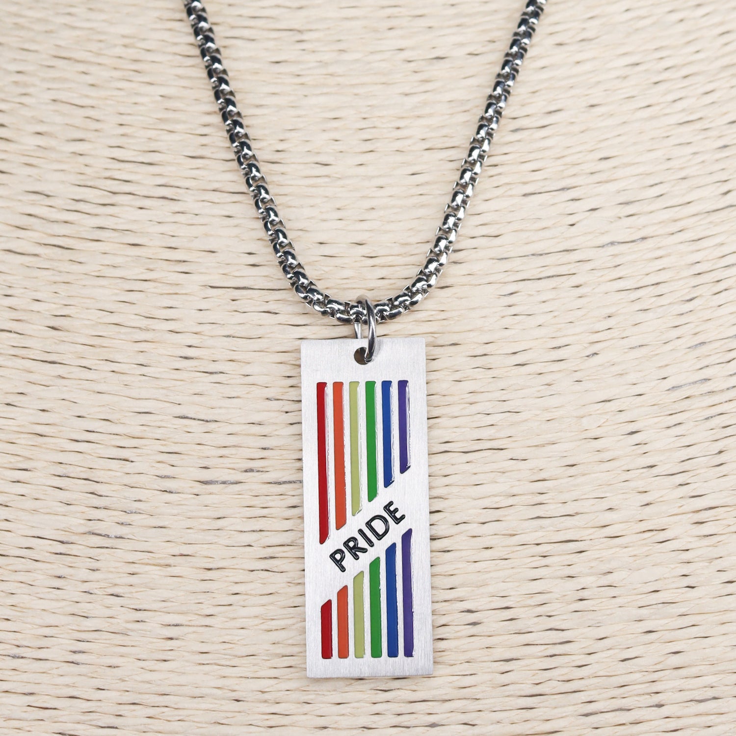 Colgante de acero inoxidable orgullo gay