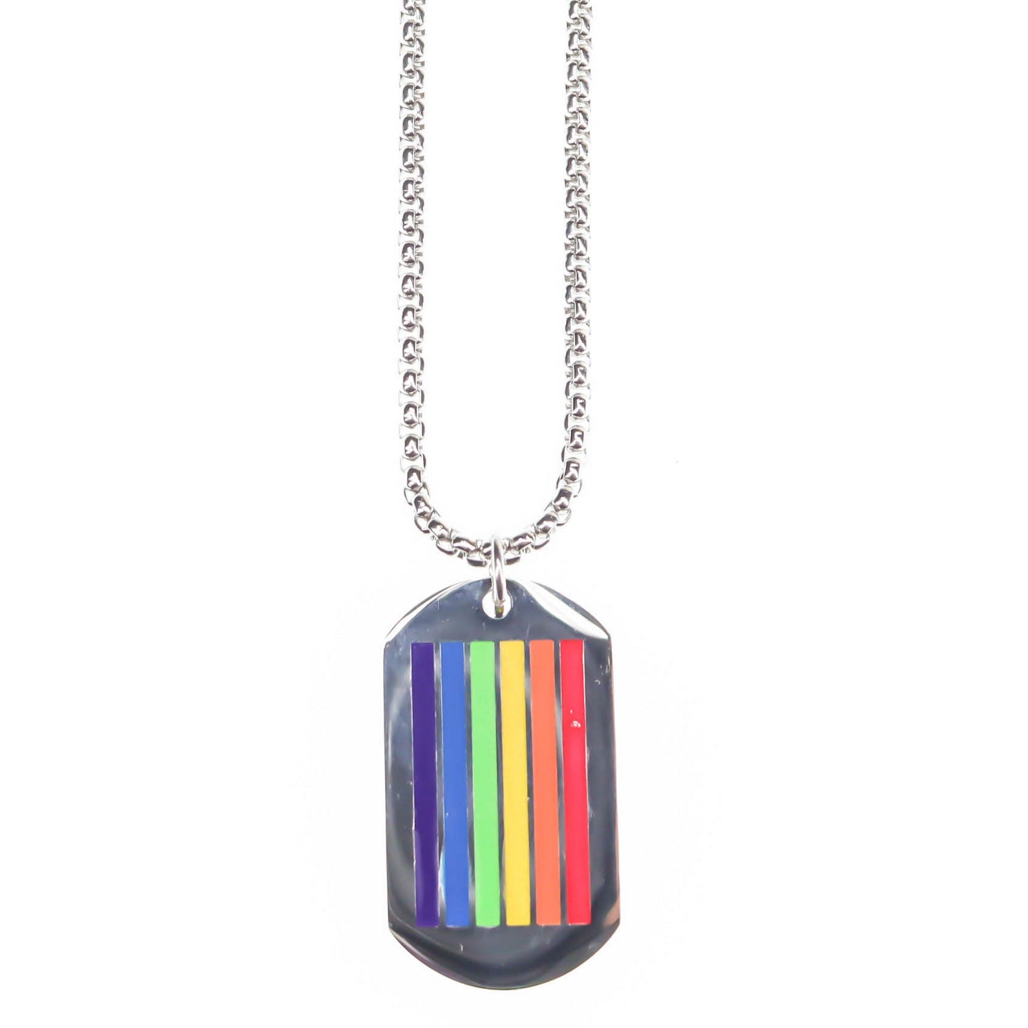 Colgante de acero inoxidable del orgullo gay