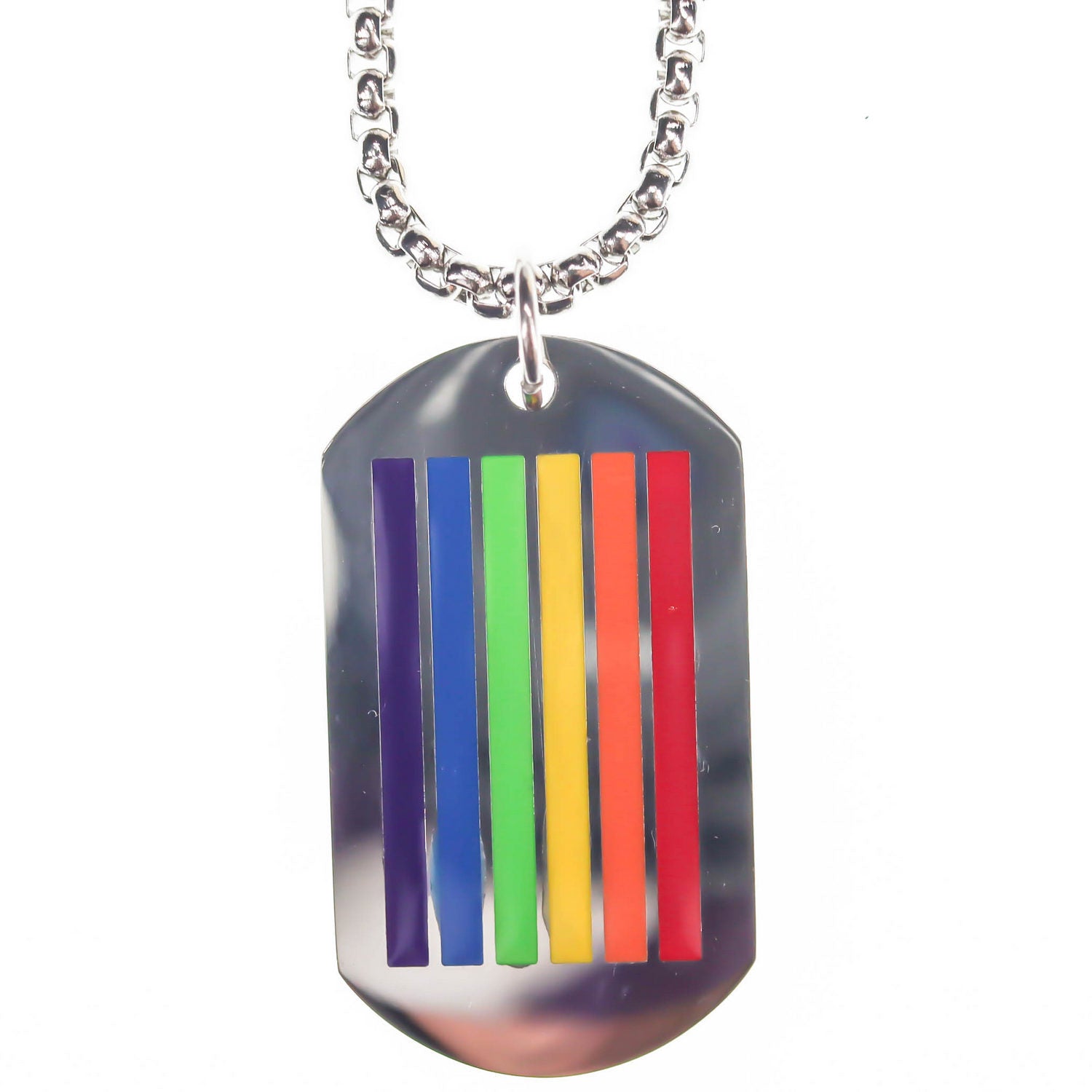 Colgante de acero inoxidable del orgullo gay