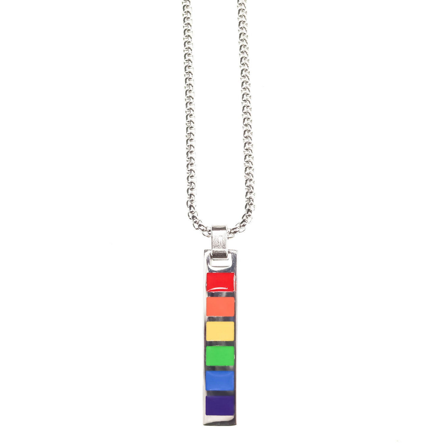 Colgante de acero inoxidable del orgullo gay