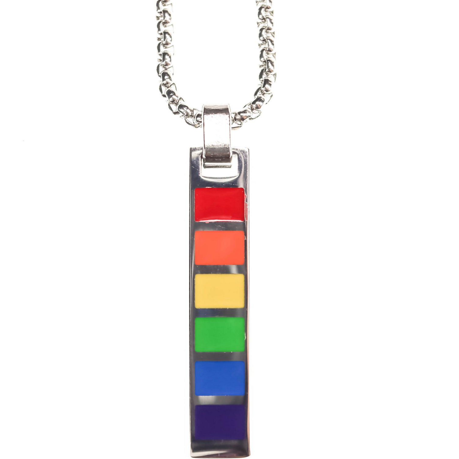 Colgante de acero inoxidable del orgullo gay