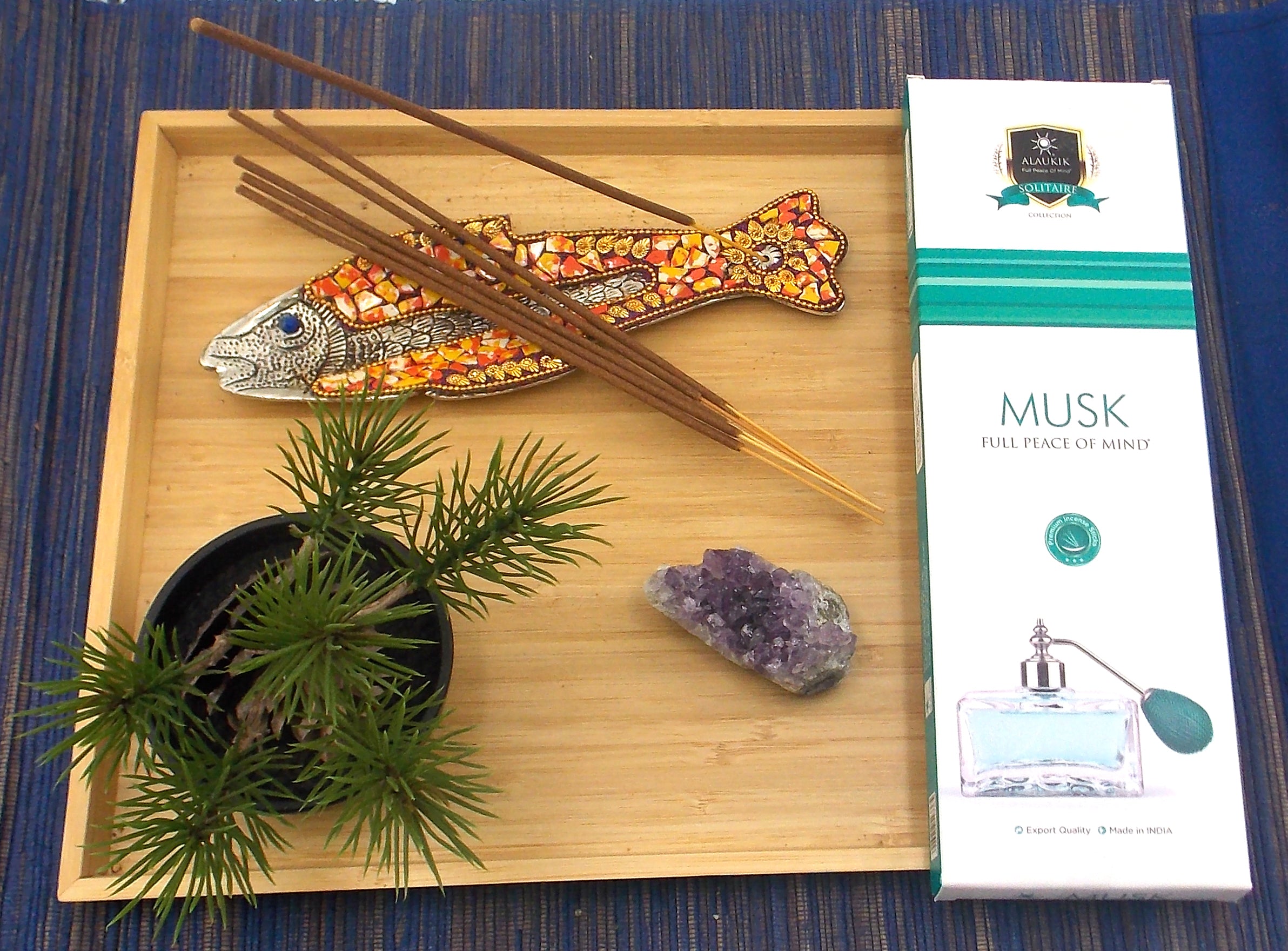 INCIENSO DE MARCA ALAUKIK SOLITAIRE COLLECTION FRAGANCIA ALMIZCLE