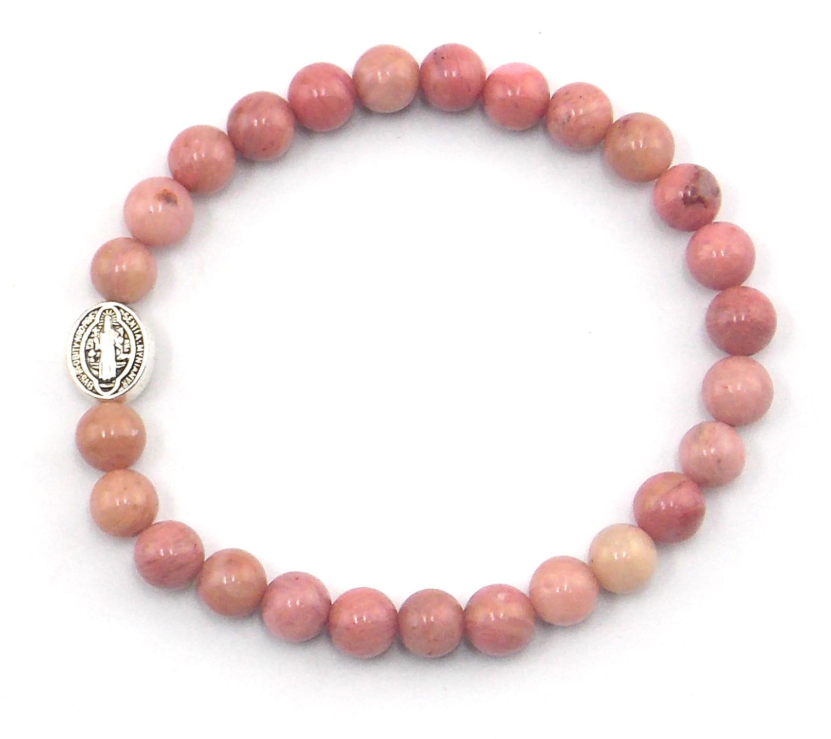Pulsera de Rodonita con San Benito