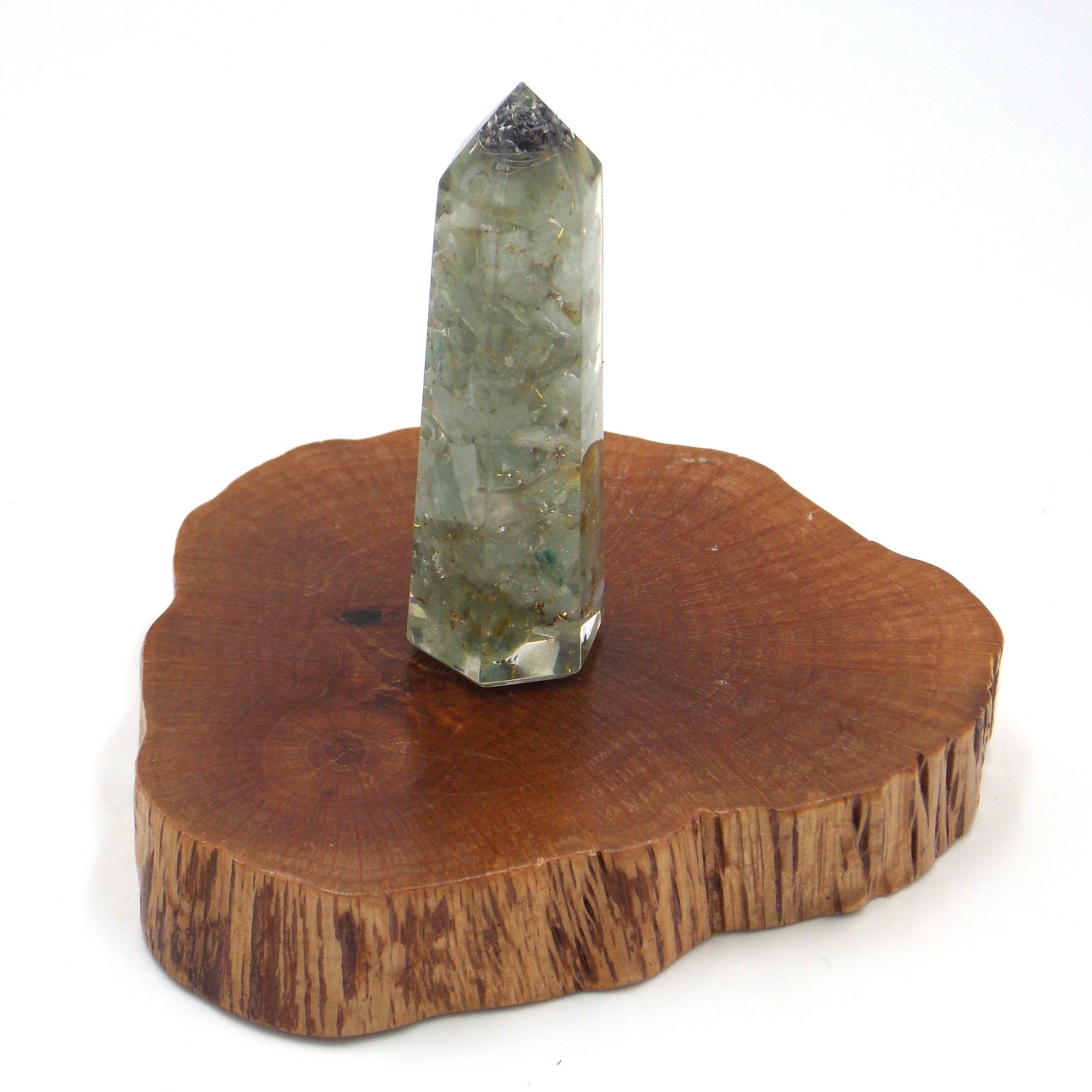 Obelisco de Orgonita de aprox. 7-8cm con piedra de Aventurina