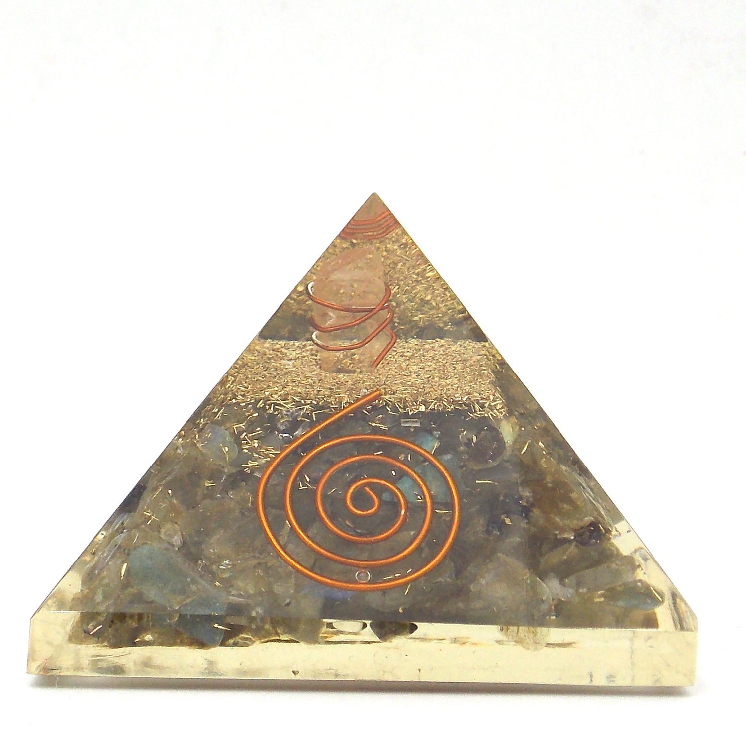 Pirámide de orgonita de aprox. 5-6cm de Labradorita