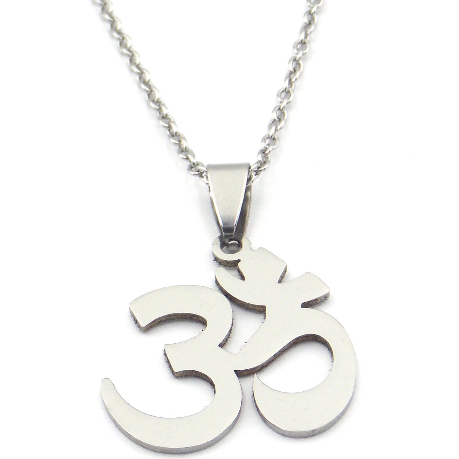 Colgante de acero inoxidable en forma de Om