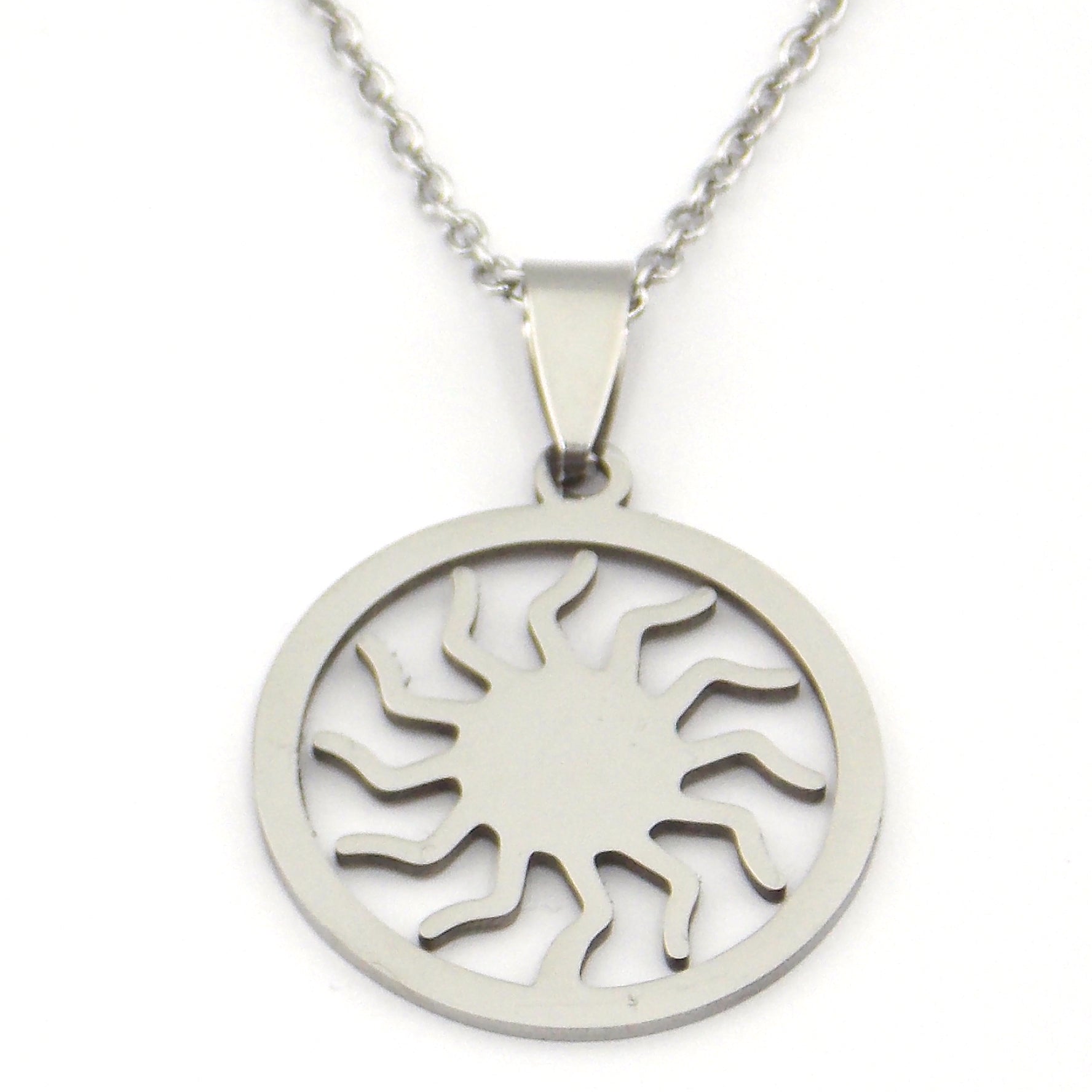 Colgante de acero inoxidable en forma de Sol