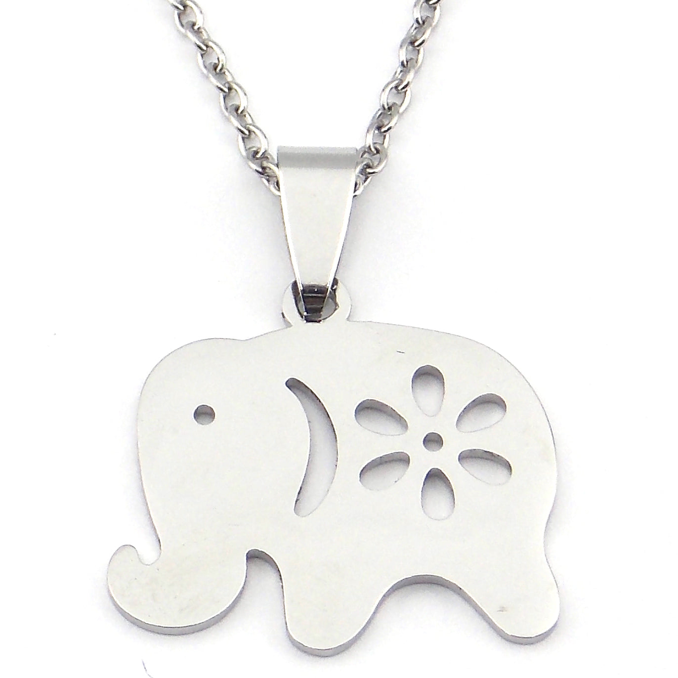 Colgante de acero inoxidable en forma de elefante