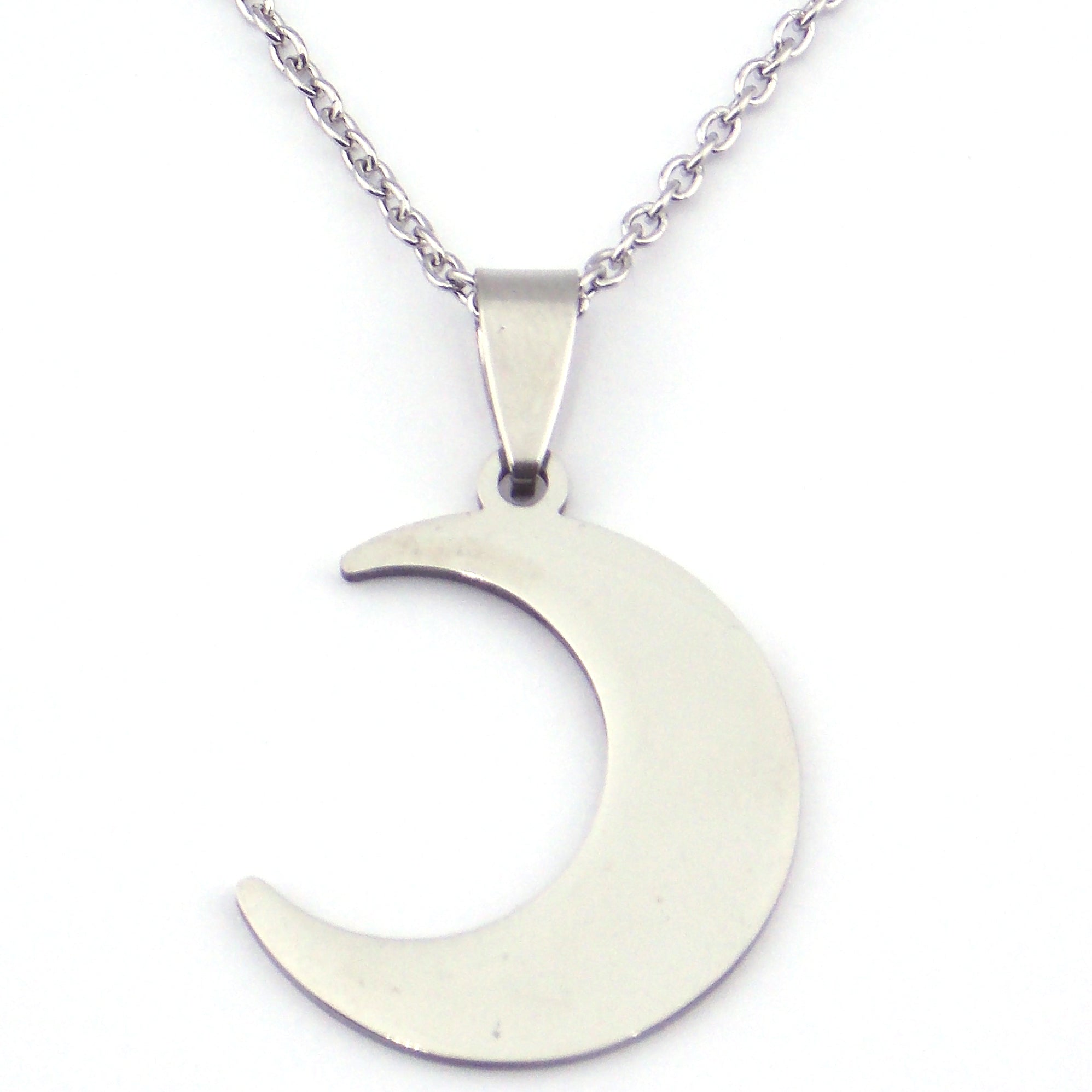 Colgante de acero inoxidable en forma de Luna