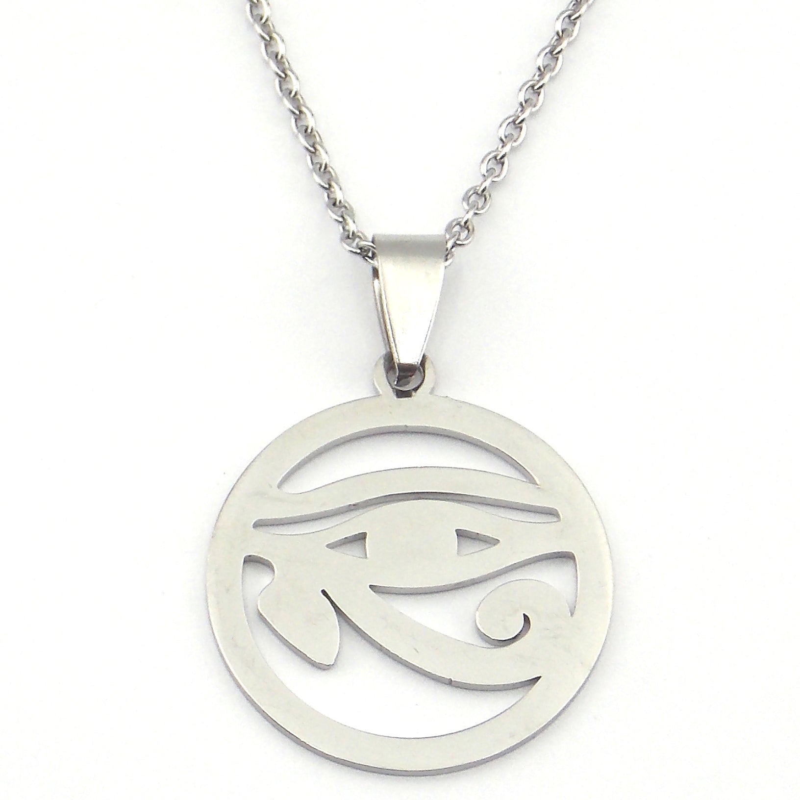 Colgante de acero inoxidable en forma de Ojo de Horus