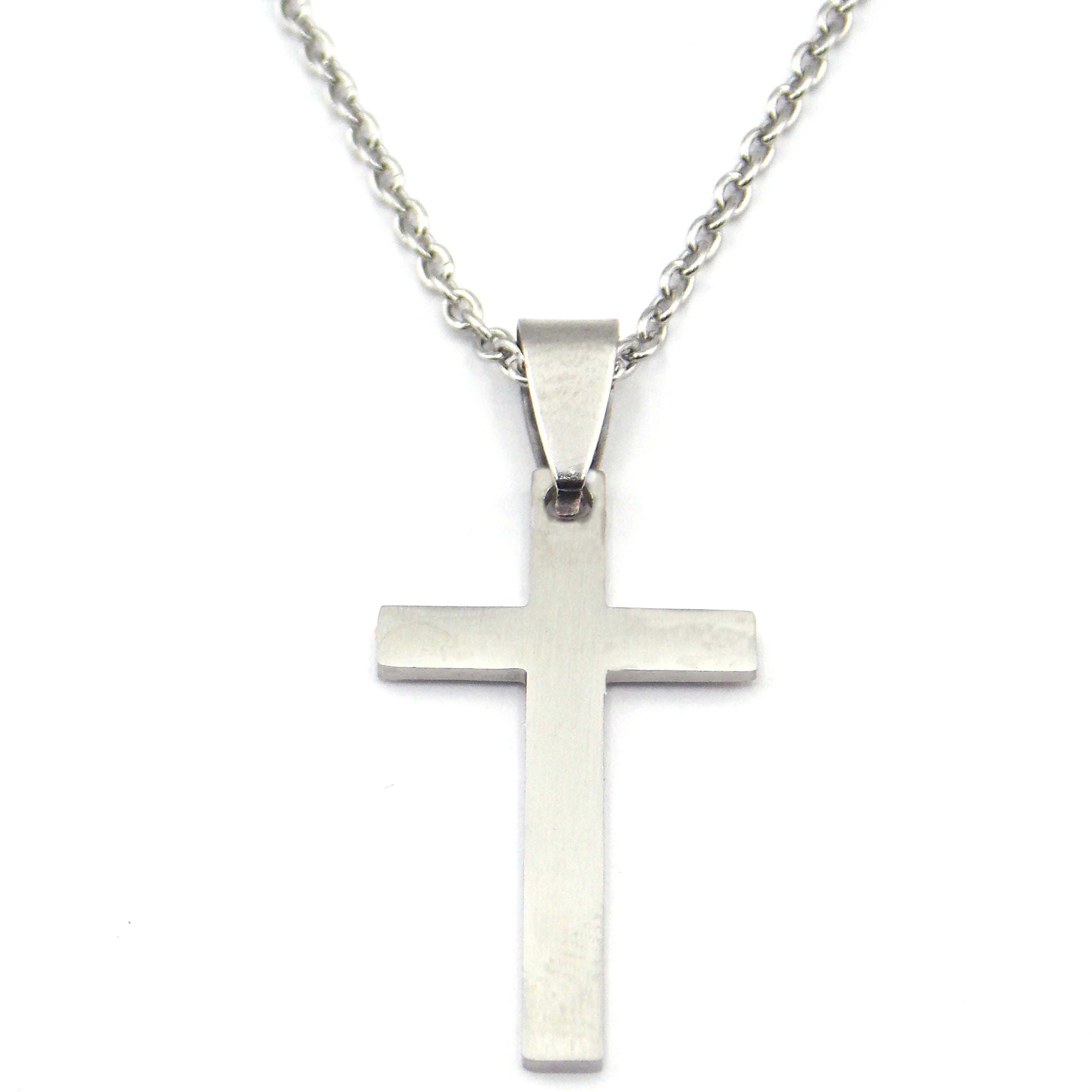 Colgante de acero inoxidable en forma de Cruz