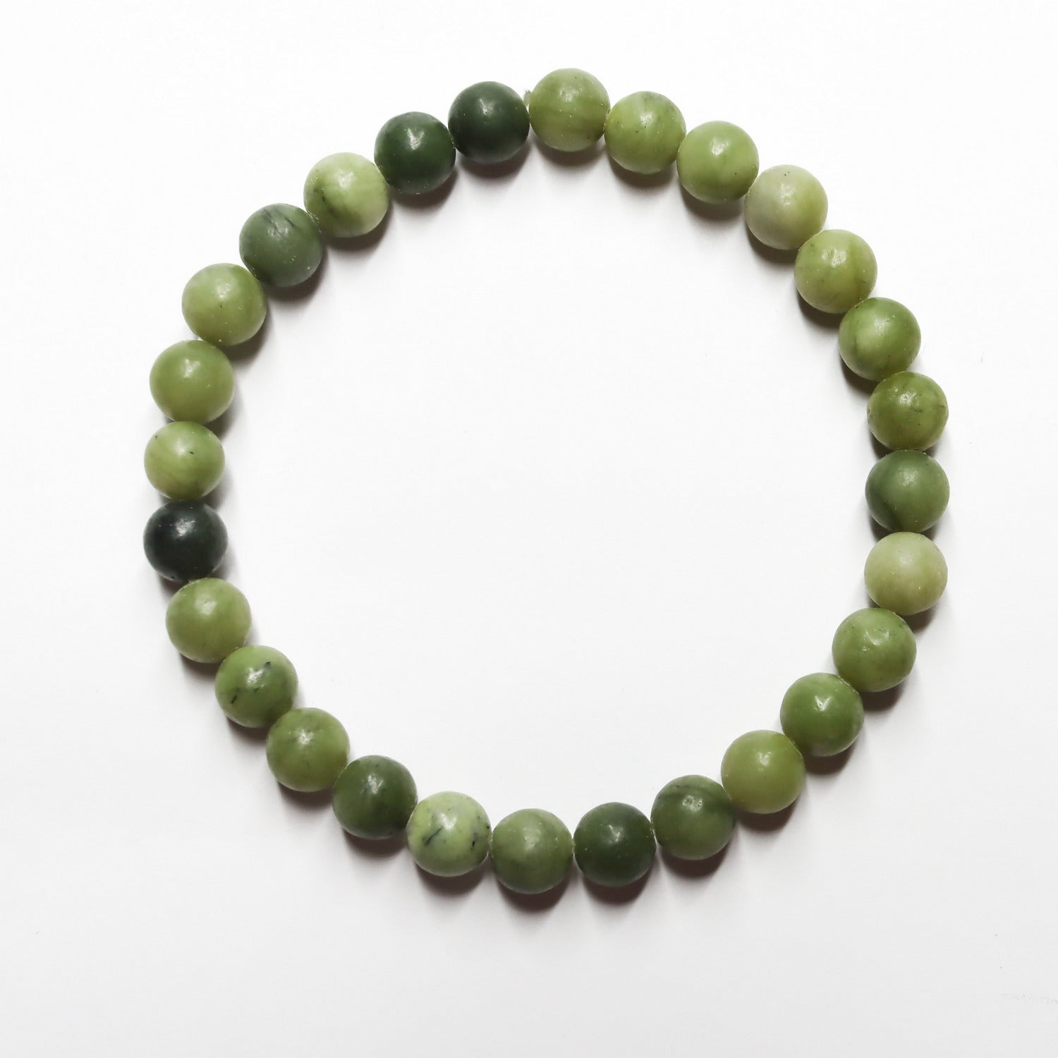 Pulsera de piedra natural de Jade vietnamita de 6mm