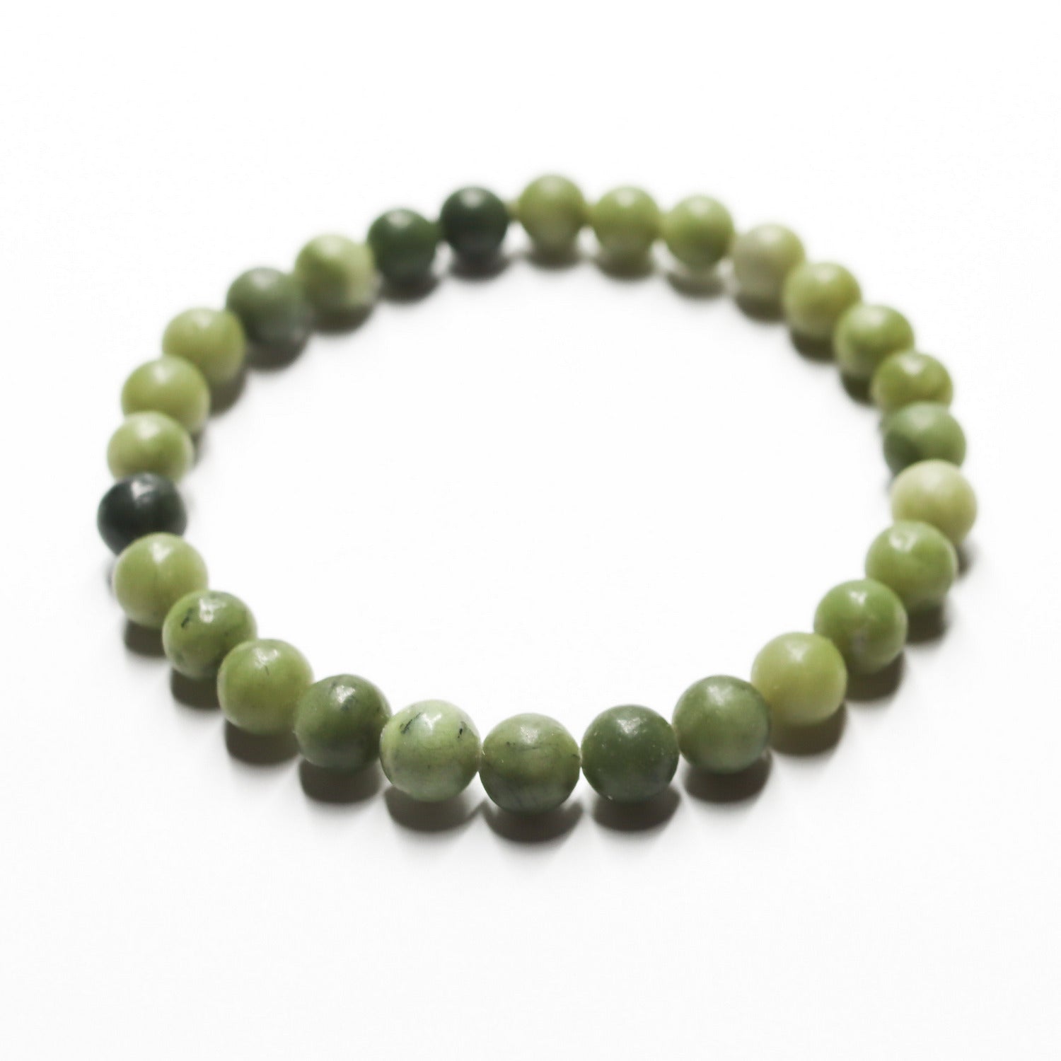 Pulsera de piedra natural de Jade vietnamita de 6mm