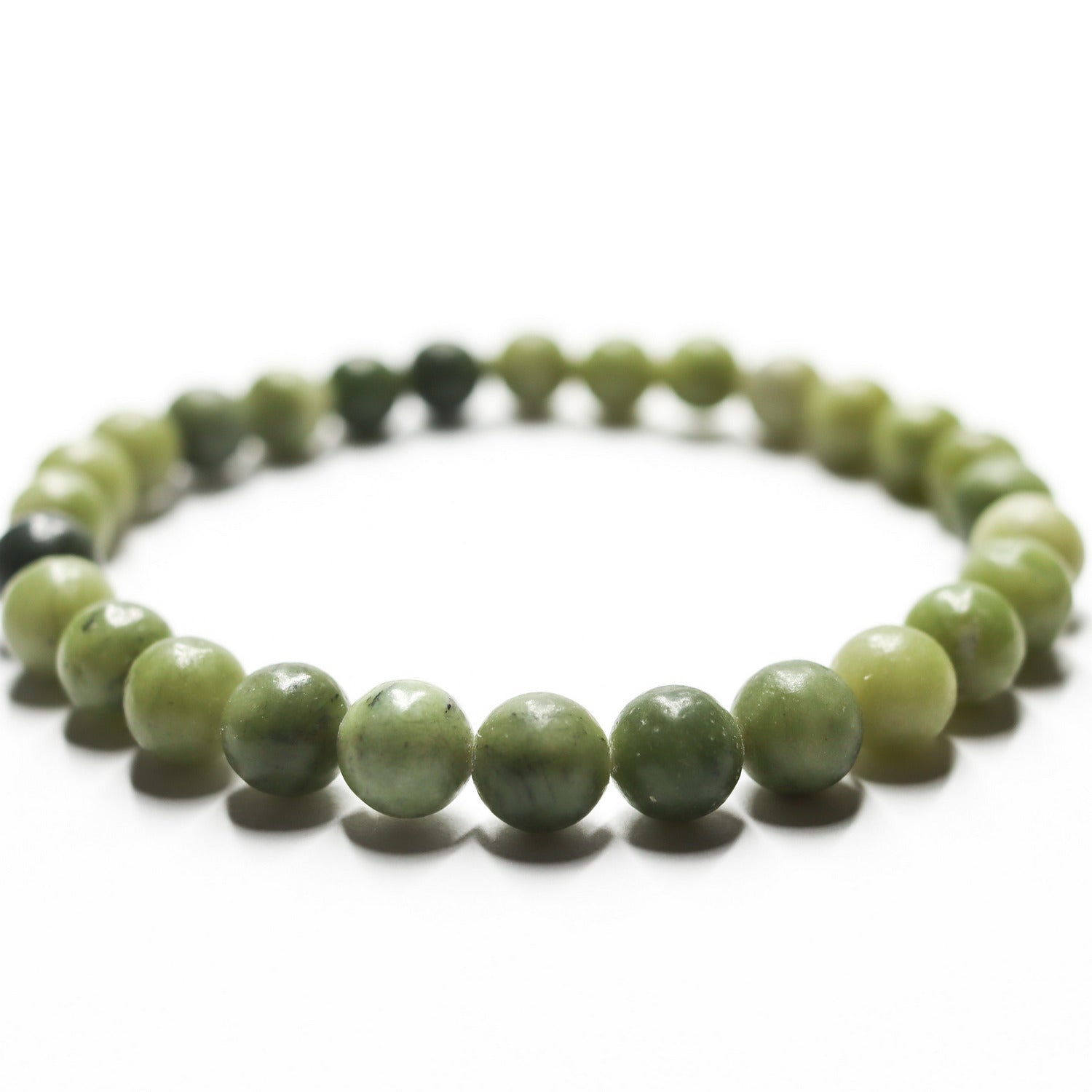 Pulsera de piedra natural de Jade vietnamita de 6mm
