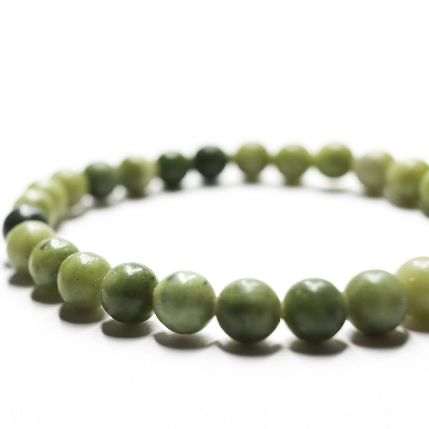 Pulsera de piedra natural de Jade vietnamita de 6mm