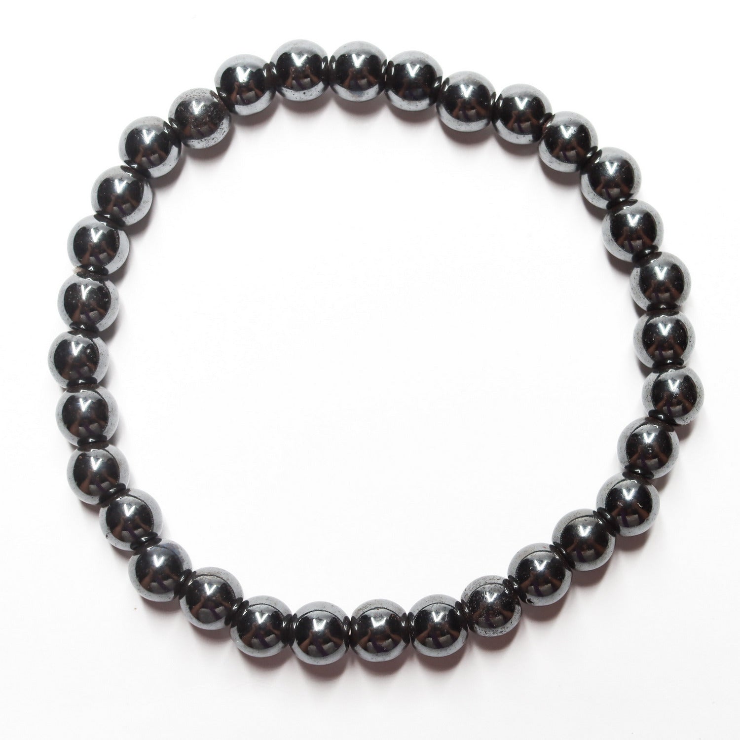 Pulsera de piedra natural de Hematite de 6mm