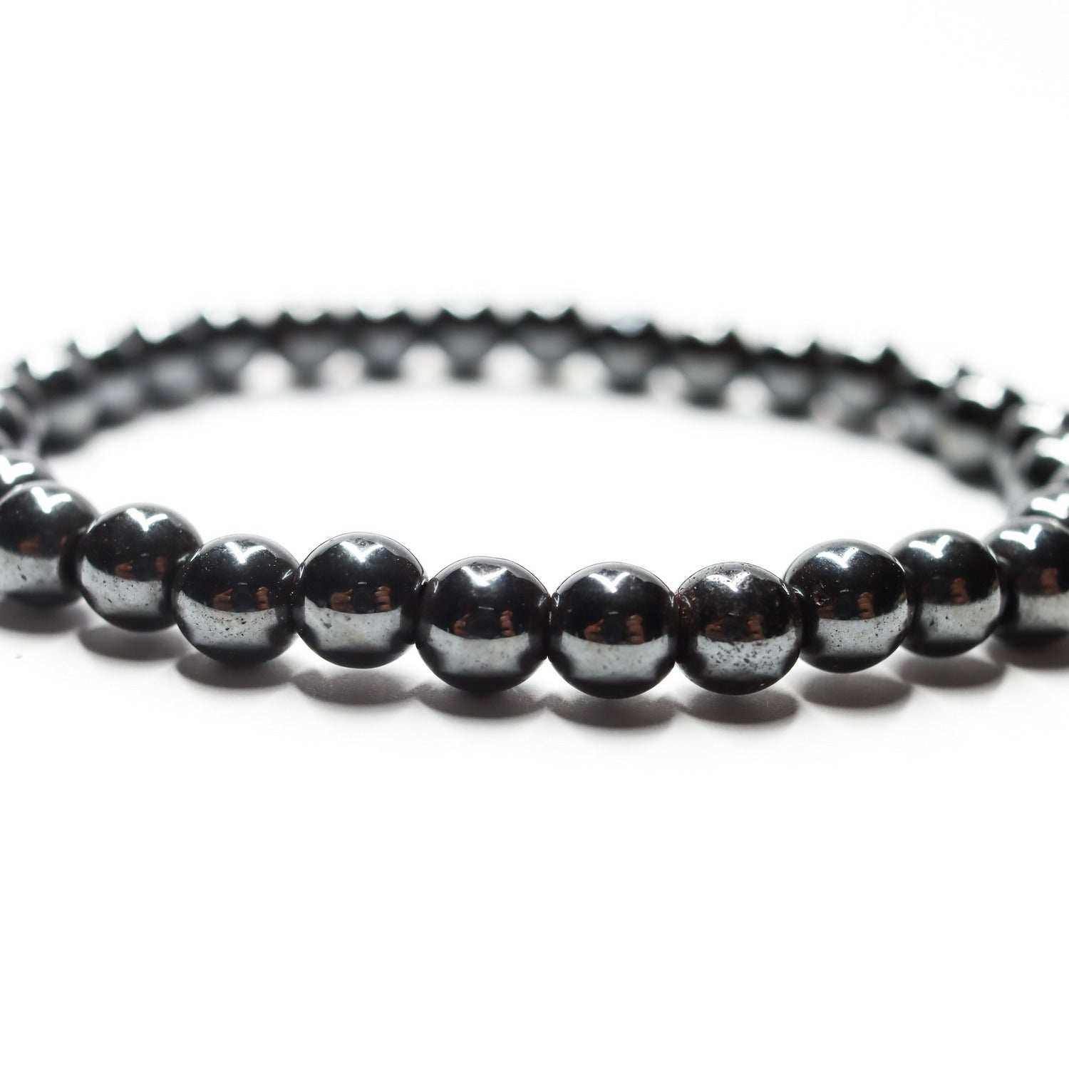 Pulsera de piedra natural de Hematite de 6mm