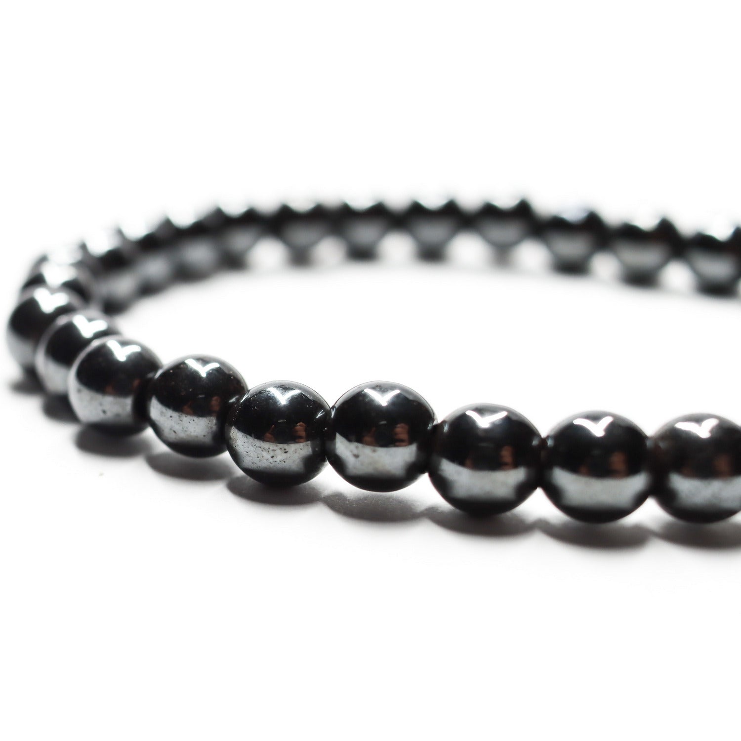 Pulsera de piedra natural de Hematite de 6mm