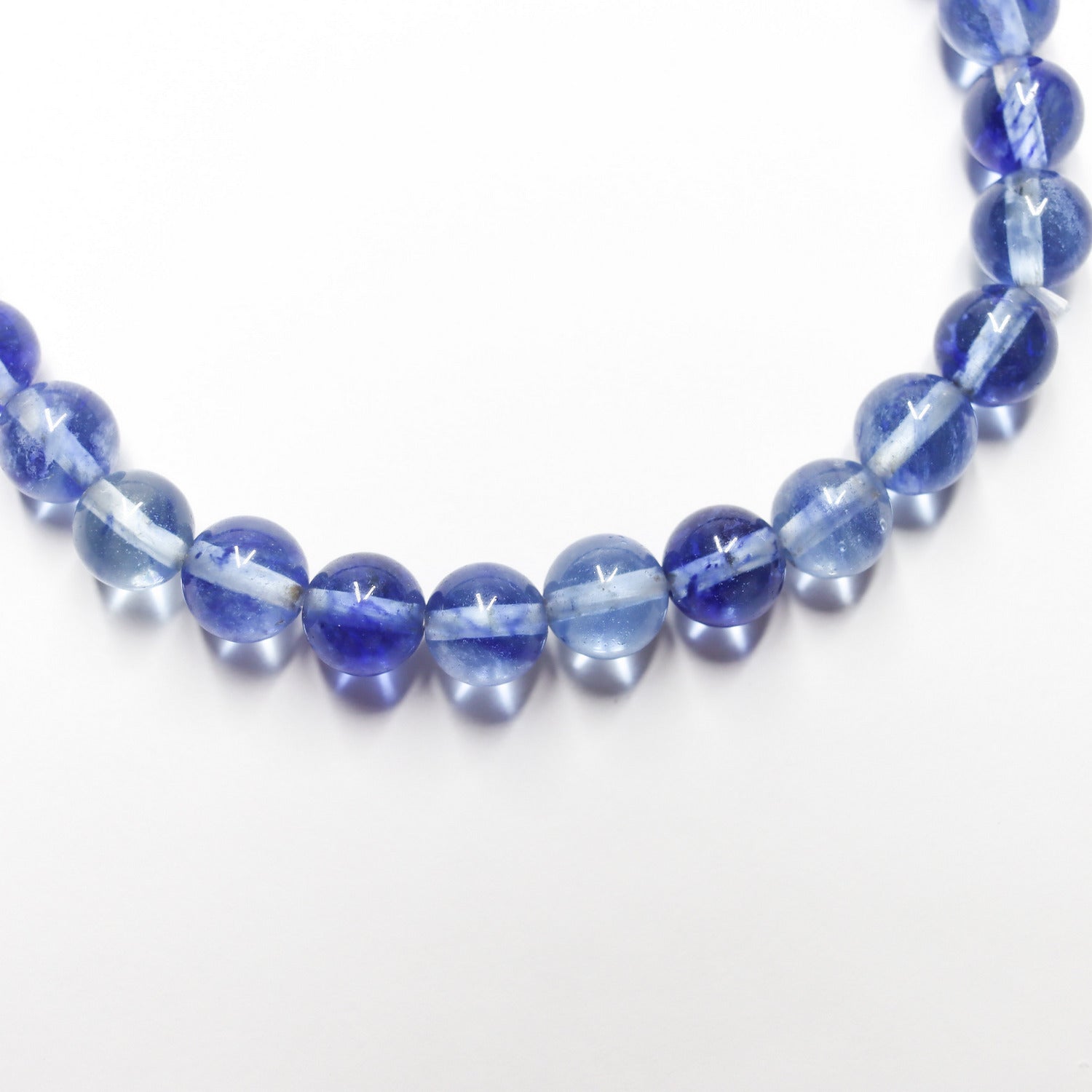 Pulsera de piedra natural de Cuarzo azul rutilado de 6mm