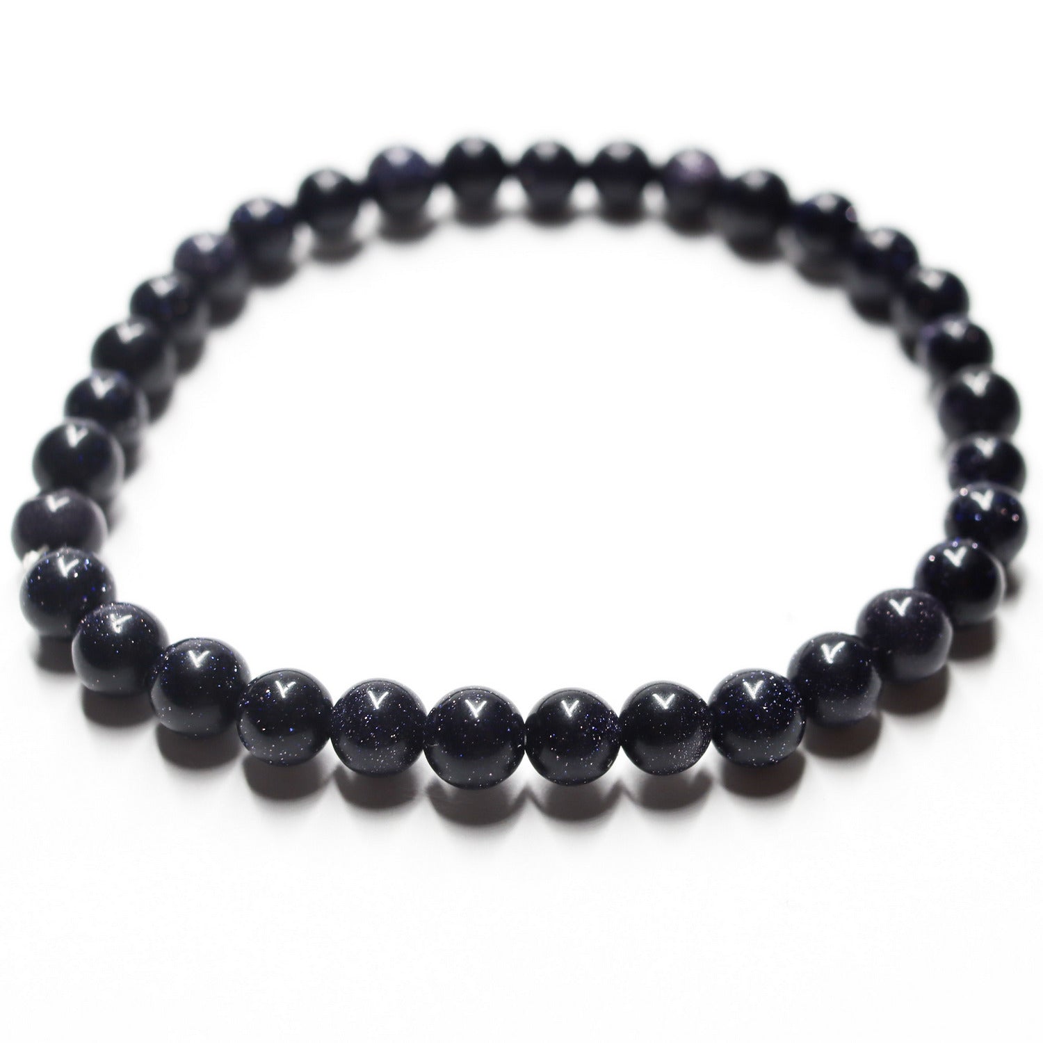 Pulsera de piedra natural de Venturina azul de 6mm