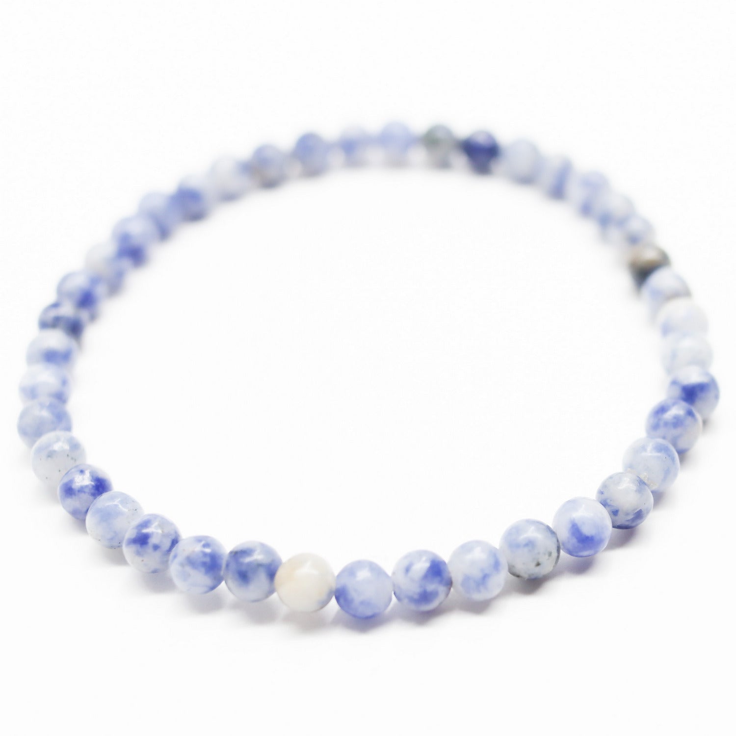 Pulsera de piedra natural de Sodalita de 4mm