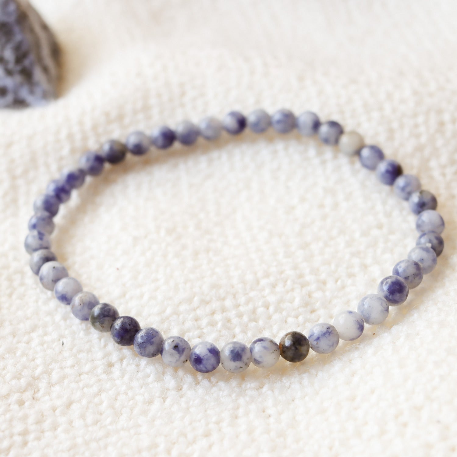 Pulsera de piedra natural de Sodalita de 4mm