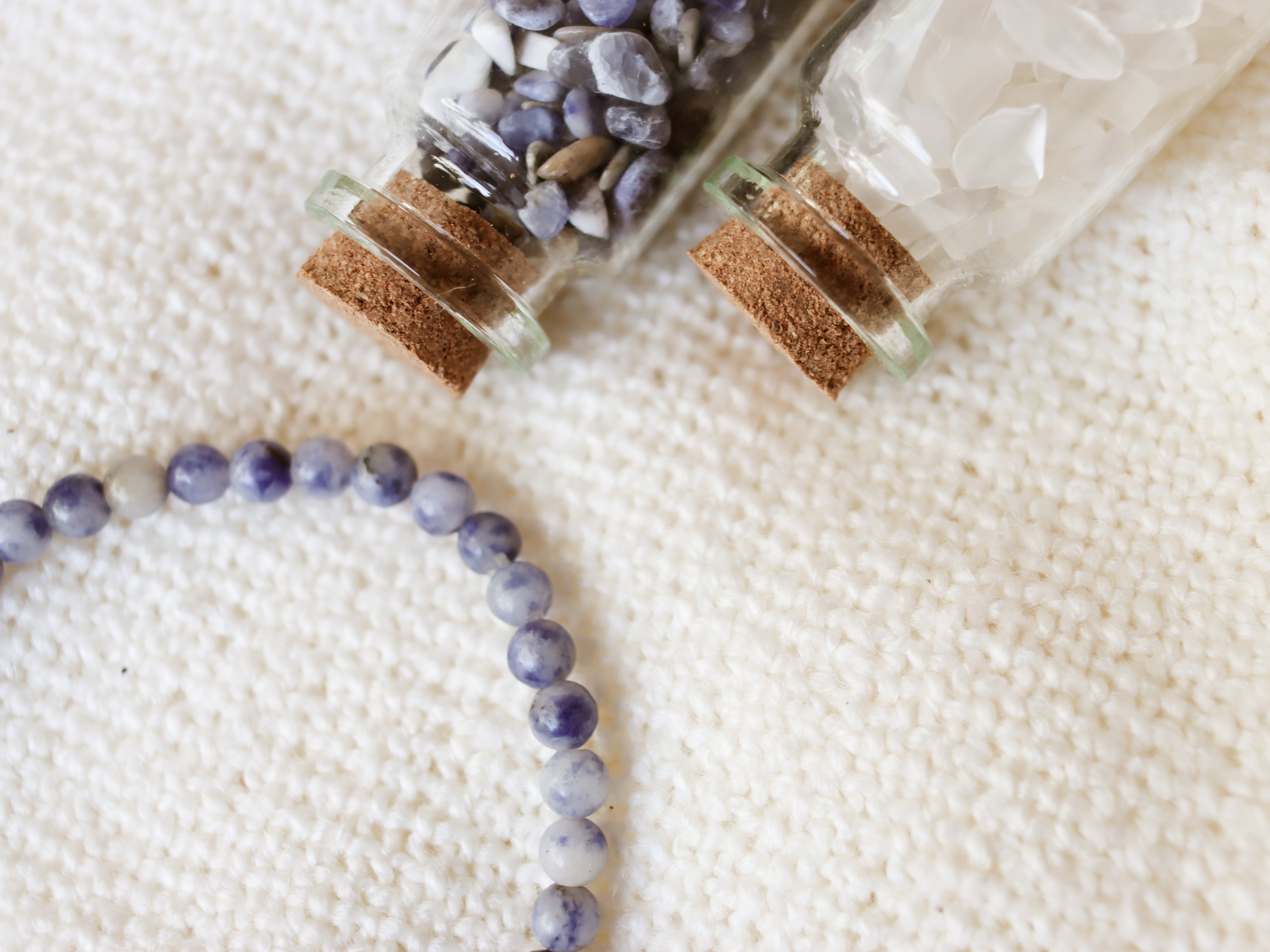 Pulsera de piedra natural de Sodalita de 4mm
