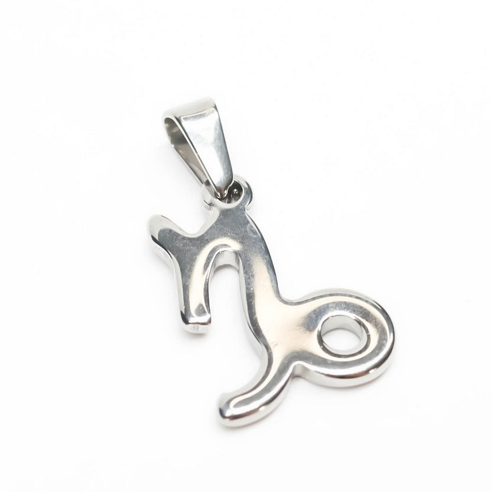 Colgante de acero inoxidable con forma del Signo del zodiaco Capricornio de 20mm