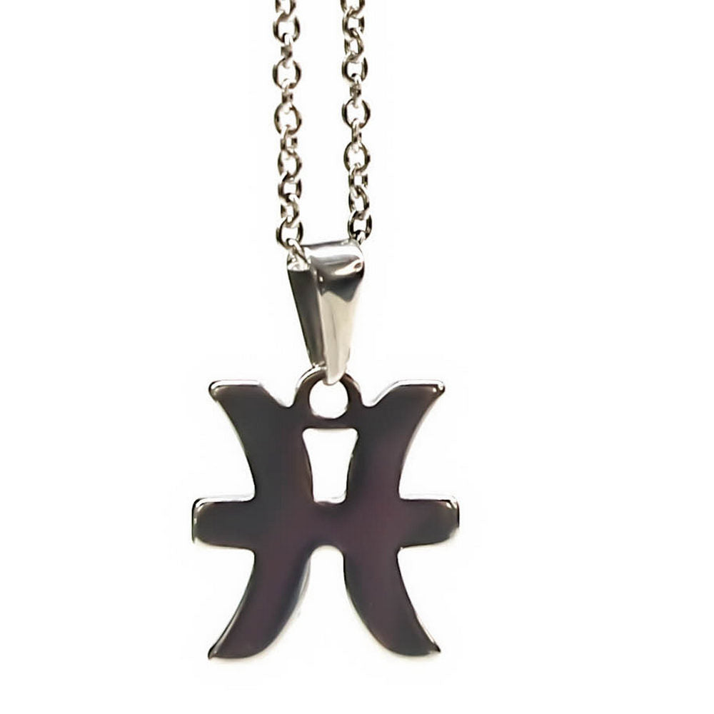 Colgante de acero inoxidable con forma del Signo del zodiaco Piscis de 20mm