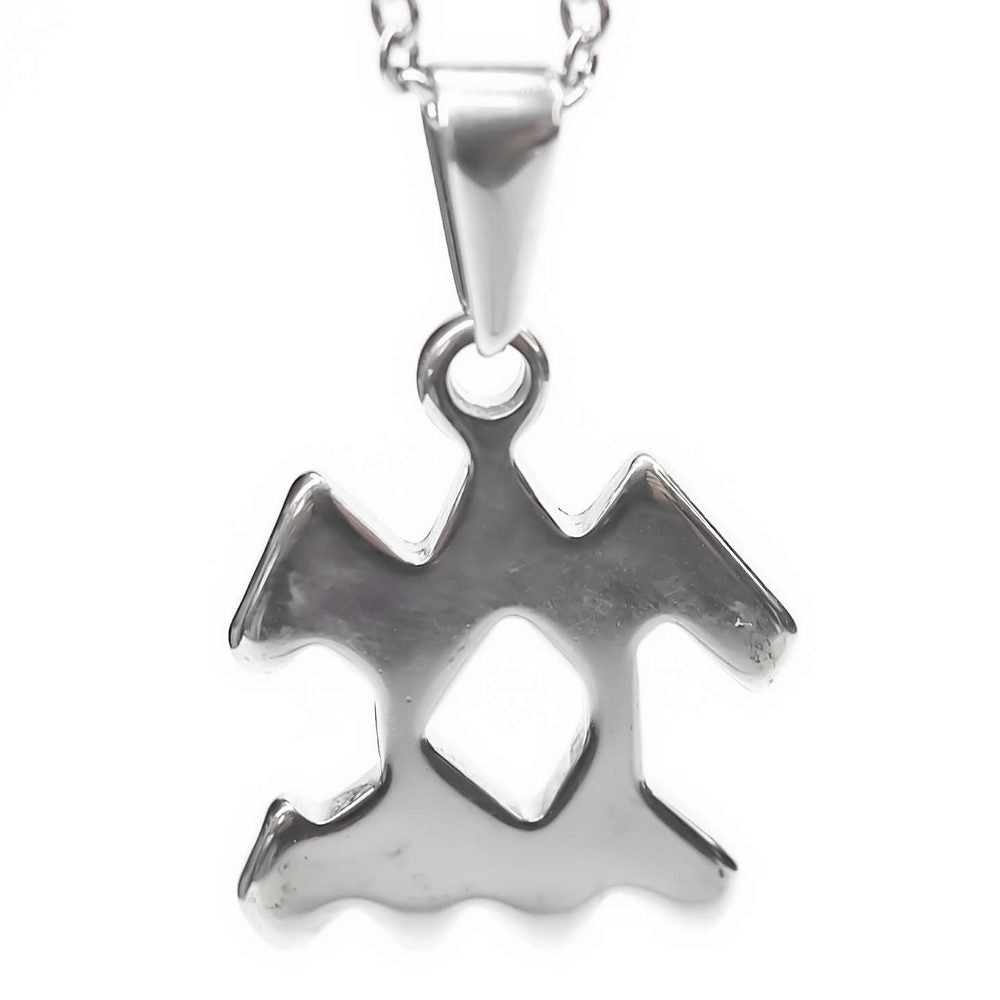 Colgante de acero inoxidable con forma del Signo del zodiaco Acuario de 20mm