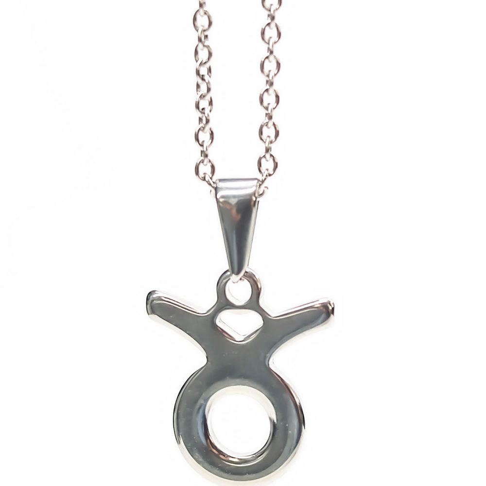 Colgante de acero inoxidable con forma del Signo del zodiaco Tauro de 20mm