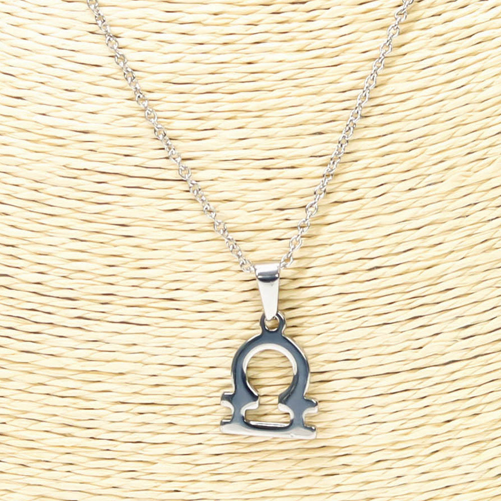 Colgante de acero inoxidable con forma del Signo del zodiaco Libra de 20mm