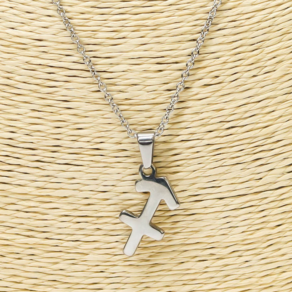 Colgante de acero inoxidable con forma del Signo del zodiaco Sagitario de 20mm