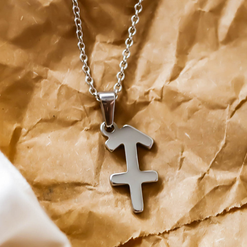 Colgante de acero inoxidable con forma del Signo del zodiaco Sagitario de 20mm